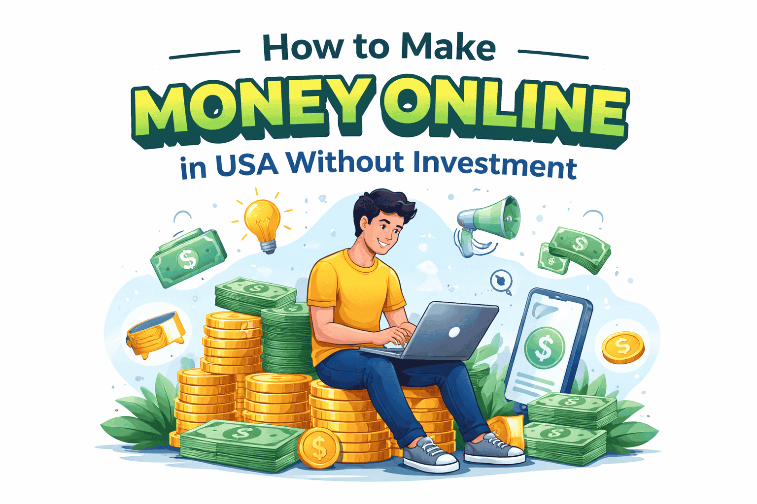 how to make money online in USA without investment