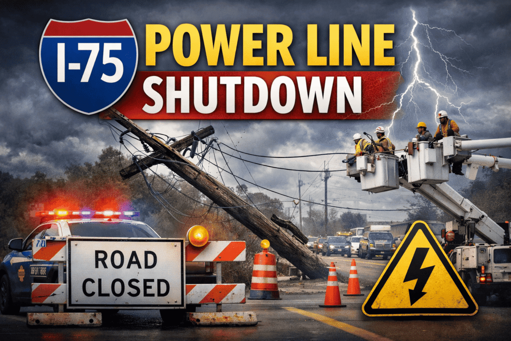 i-75 power line shutdown