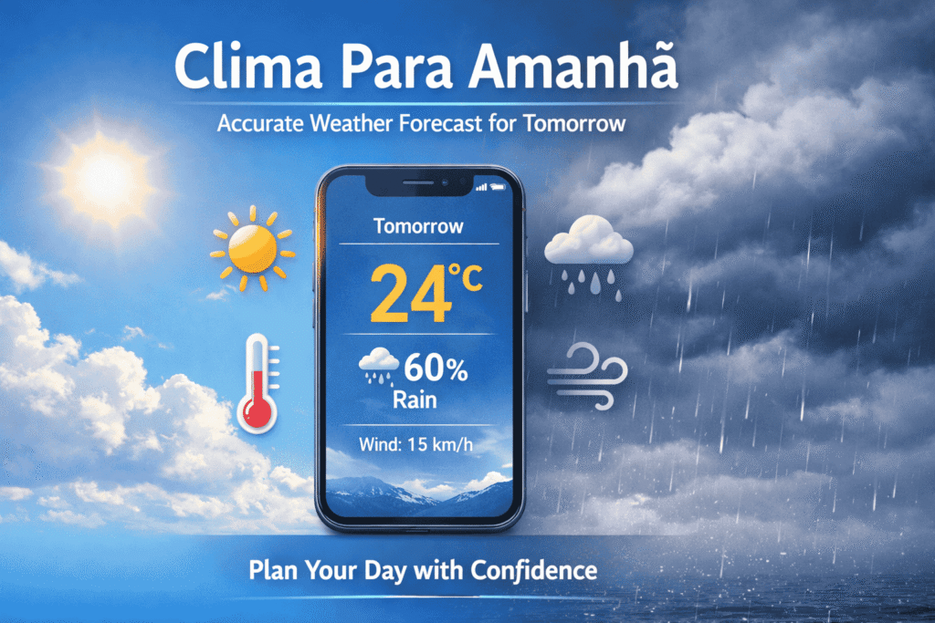 clima para amanhã