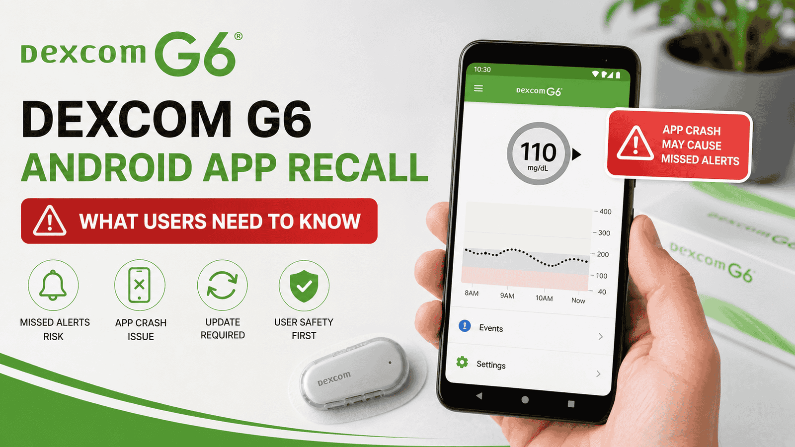 dexcom g6 android app recall