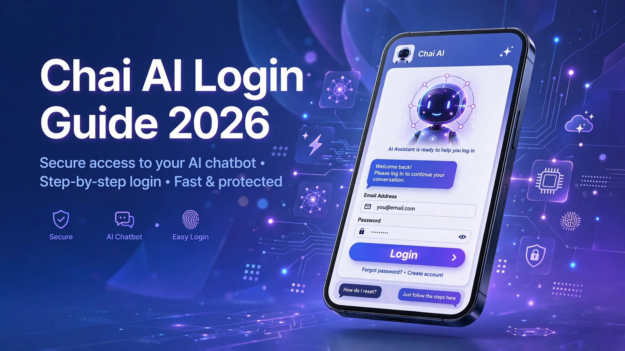 Chai AI Login guide showing AI chatbot access and account sign in process