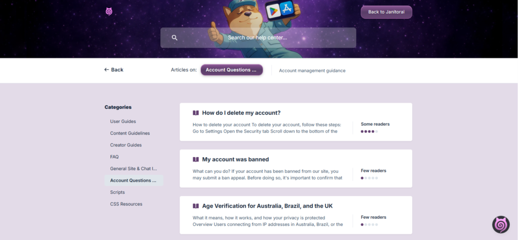 Janitor AI account security tips